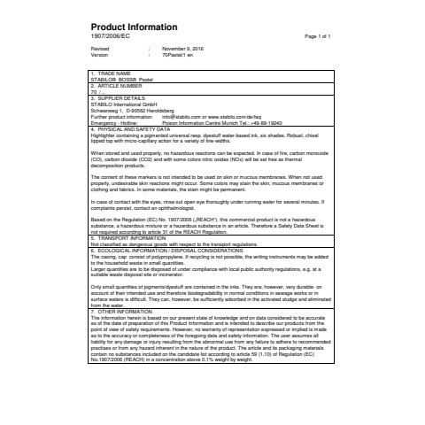 Textmarker Boss pastell kirschblütenrosa STABILO 70/150