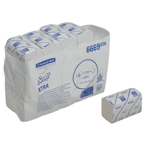 Falthandtuch Scott weiß 1-lagig SCOTT 6669