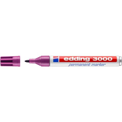 Permanentmarker 3000 1,5-3mm rotviolett EDDING 3000-020 Rundspitze nachfüllbar