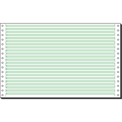 DIN-Computerpapier, 1fach, 8"x330 mm (A4 quer), längsperforiert, 2000 Blatt