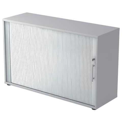 Rollladenschrank 2OH 120cm grau/silber HAMMERBACHER V1732S/5/S/RE