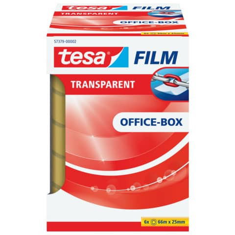 Klebefilm 6RL 25mm 66m transp. TESA 57379-00002-01 Office Box