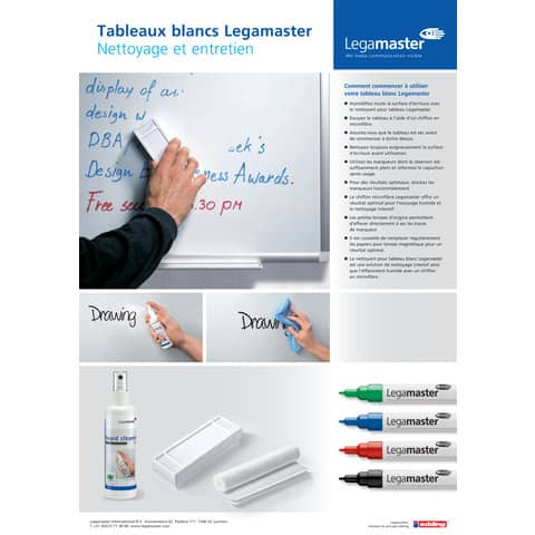 Whiteboardtafel Essence 100x150cm weiß LEGAMASTER 107063 rahmenlos