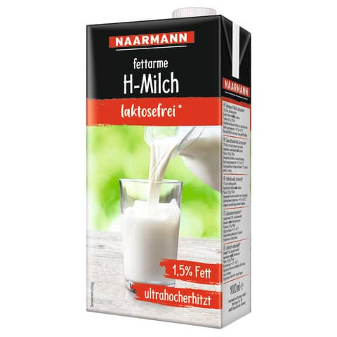 H-Milch 1,5% Fett laktosefrei 12x1L NAARMANN 2960 / 2900