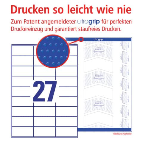 Universaletikett 70x32 weiß ZWECKFORM 3479 2700ST