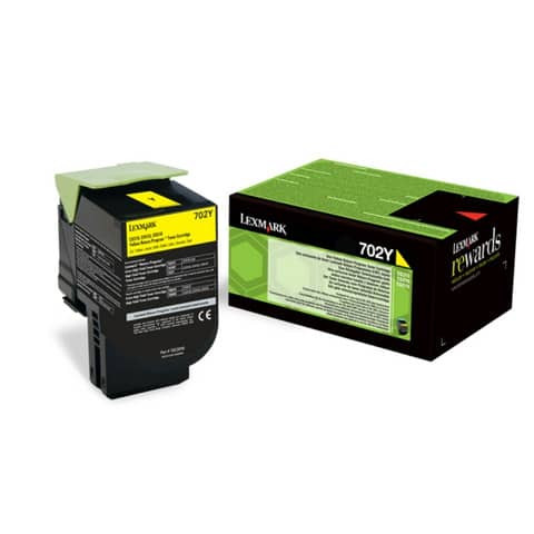 Lasertoner 702Y yellow LEXMARK 70C20Y0 Return