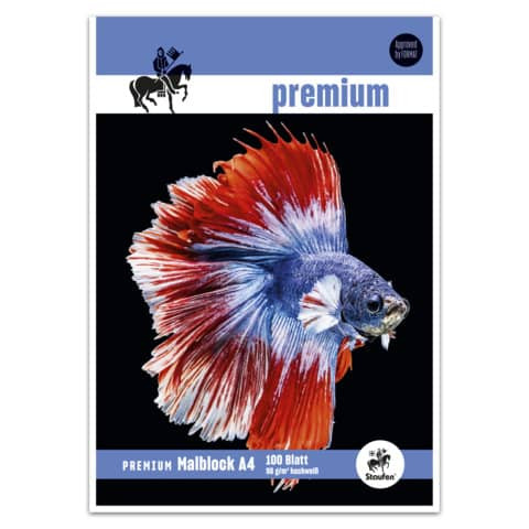 Malblock PREMIUM - A4, 90 g/qm, 100 Blatt, blanko