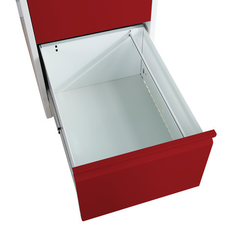 Hängeregistraturenschrank 4Laden gr/rot PHOENIX FC1004GRK Stahl einbahnig