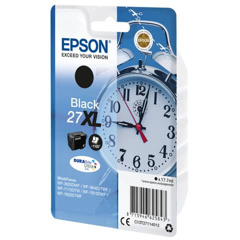 Inkjetpatrone Nr. 27XL schwarz EPSON C13T27114012