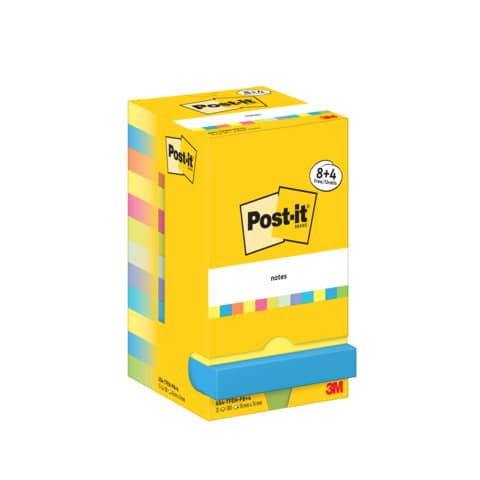 Haftnotizblock 8+4 ST Energetic sortiert POST-IT 654-TFEN-P8+4 76x76mm