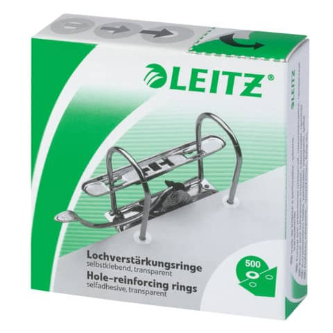 Verstärkungsringe Ø12,5 mm weiß 500 St. LEITZ 1706 im Spender