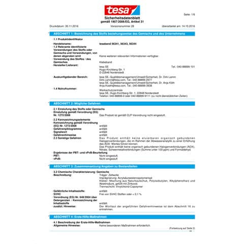 Gewebeband 38mmx2.75m grün TESA 56343-00039-03