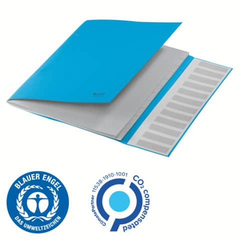 Ordnungsmappe Recycle A4/12F blau LEITZ 3915-00-35 Karton
