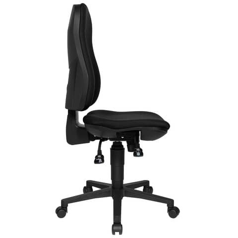Drehstuhl ohne AL Support SY schwarz TOPSTAR 8550G20 harte Rollen