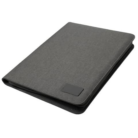 Schreibmappe A4 Reißv. anthrazit ALASSIO 46220 Recycl.PET