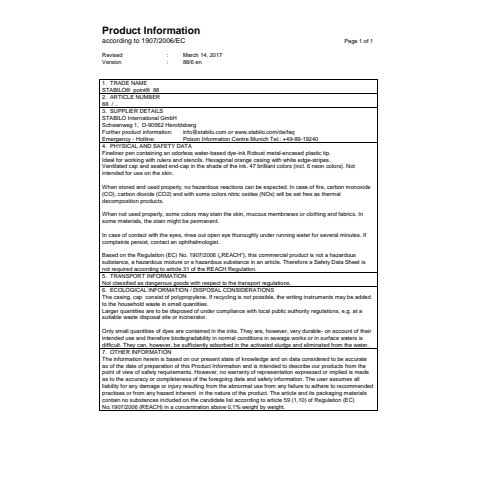 Feinliner point 88® EF 0,4mm erika STABILO 88/17