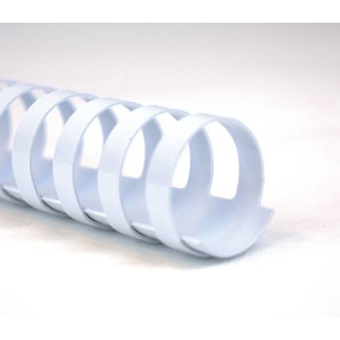 Spiralbinderücken Plastik - A4, 16 mm/145 Blatt, weiß, 100 Stück