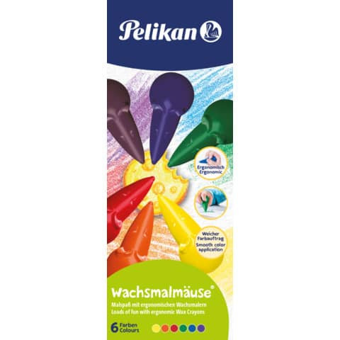 Wachsmalmaus 6ST-501/6 PELIKAN 400191643 804073 Geschenkset