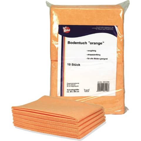 Reinigungstuch Boden 10ST orange SITO 3496875002 50x60cm