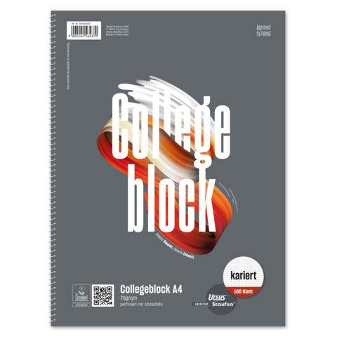 Collegeblock A4 160BL kariert STAUFEN STYLE 044160020 70g