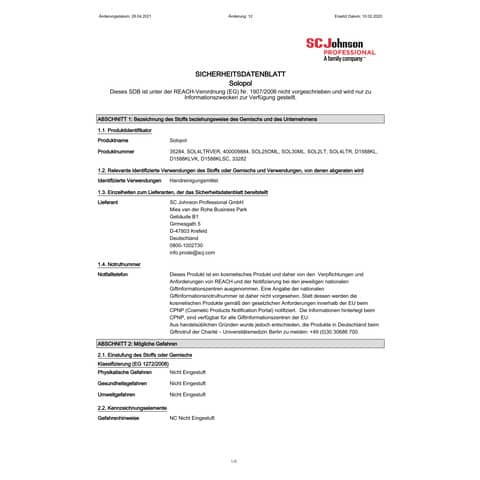 Handreinger 2L Solopol® SC JOHNSON PROFESSIONAL 33282