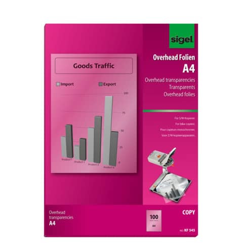 Kopierfolie A4 SIGEL KF545 100BL
