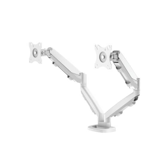 Eppa™ Series Doppel-Monitorarm - weiß, 8 kg, Klemme oder Kabeldurchführung