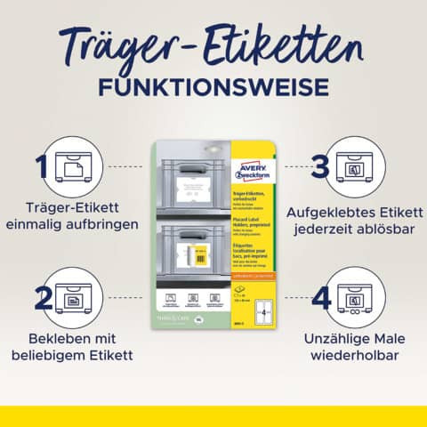 Universaletiketten 120x80mm weiß/hellgra AVERY ZWECKFORM 8001-20 20Blatt