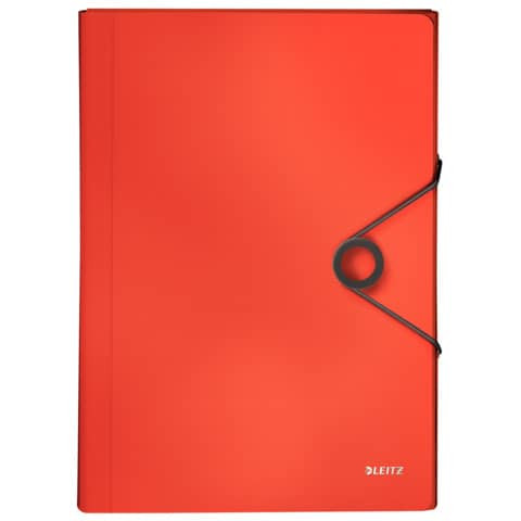 Fächermappe Solid A4 PP hellrot LEITZ 4579-10-20 6 Fächer