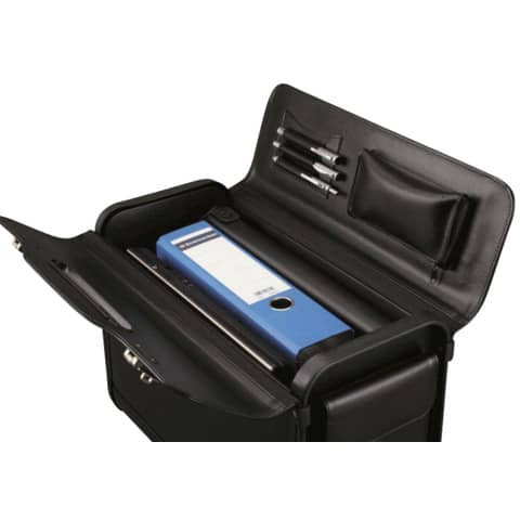 Pilotenkoffer Kunstl. schwarz Alassio 45028 46x34x21cm
