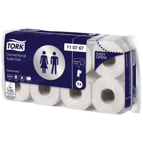 Advanced Toilettenpapier - 2 lagig, weich, geprägt, 8 x 8 Rollen