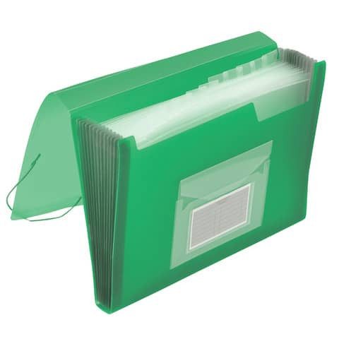 Fächertasche transl.grün Q-CONNECT KF02480 13tlg.