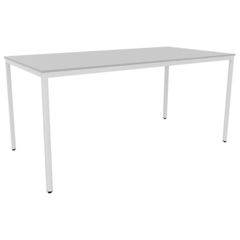 Schreibtisch 4-Fuß grau/weiß Q-CONNECT KF14180 TBA2042MONT.+VERT.
