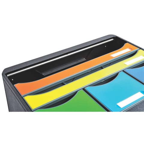 Schubladenbox 6 Laden harlekin EXACOMPTA 306798D quer