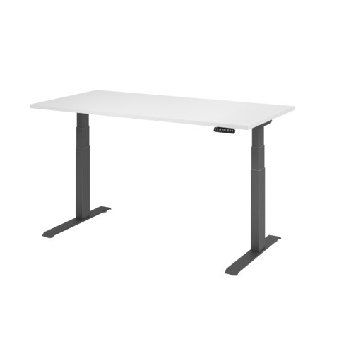 Schreibtisch elektr.höhenv. weiß/graphit MONT.VXDKB16/W/G 160x80cm