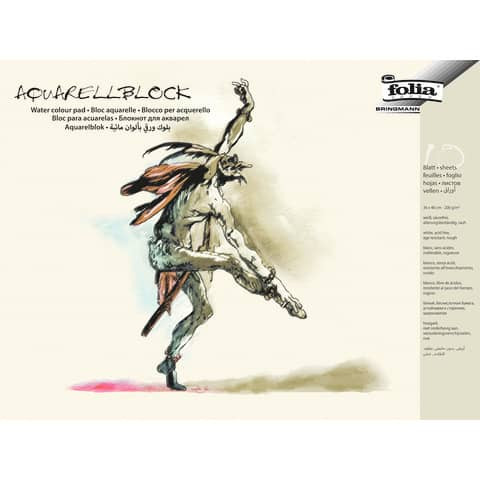 Aquarellblock 36x48cm FOLIA 8334 10Bg/200g