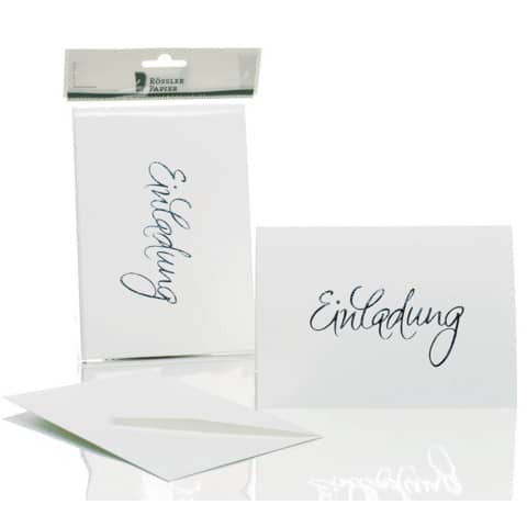 Briefkarte B6 HD 5/5 weiß RÖSSLER 1181955009 EINLADUNG