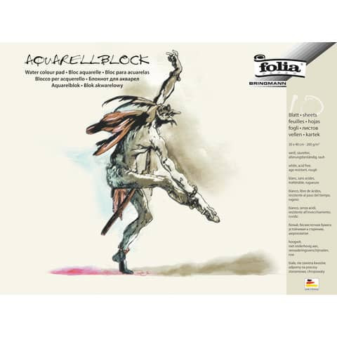 Aquarellblock 30x40cm FOLIA 8333 10Bg 200g