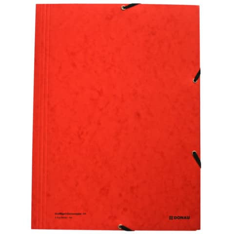 Gummizugmappe A4 rot DONAU 8643119-04 Pressspan
