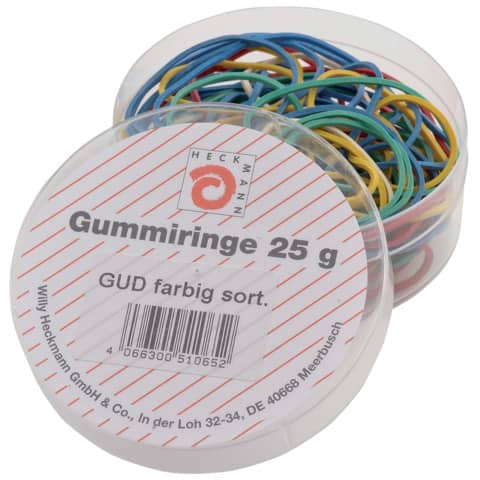 Gummiringe 25g farbig sortiert WIHEDÜ 510.065 i.Dose