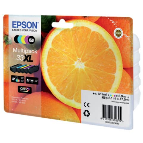 Inkjetpatrone Nr. 33XL sw,c,m,y EPSON C13T33574011