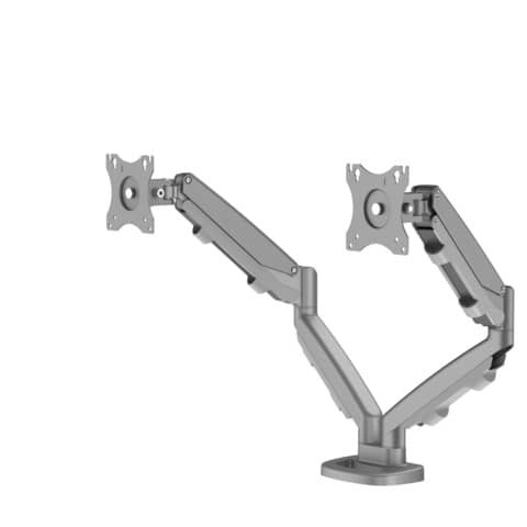 Eppa™ Series Doppel-Monitorarm - silber, 8 kg, Klemme oder Kabeldurchführung