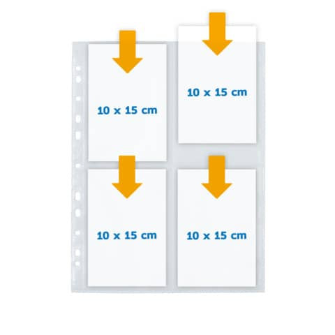 Sichthülle Fotophan 10x15 cm hoch weiß HERMA 7585 10 Stück