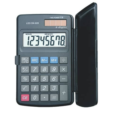 Taschenrechner LEO DK029 8-stellig 70x115x180mm BxHxT