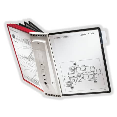 Sichttafel Wandhalter sw/rt DURABLE 5631 00 10tlg. m. Tafeln