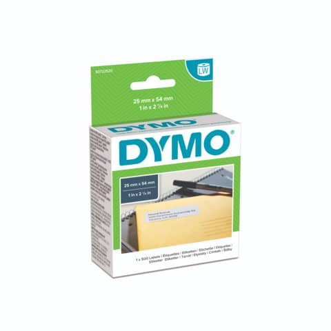 Etikett 25x54mm weiß DYMO S0722520 11352 500ST