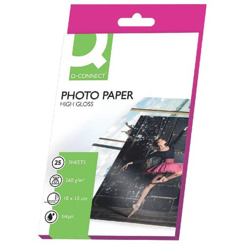 Inkjet-Photopapiere - 10x15 cm, hochglänzend, 260 g/qm, 25 Blatt