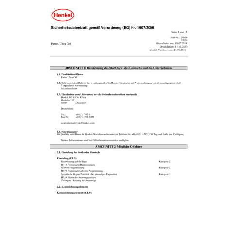 Sekundenkleber Pattex 3x1g gel HENKEL 9H PSMG3 Mini Trio
