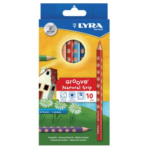 Farbstift Groove 10ST LYRA L3811100 i.Kartonetui