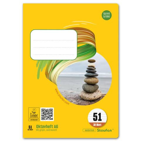 Oktavheft A6 32BL Lin51 STAUFEN STYLE 040632051 80g